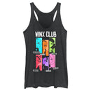 Women's Winx Club Colored Boxed Characters Racerback Tank Top