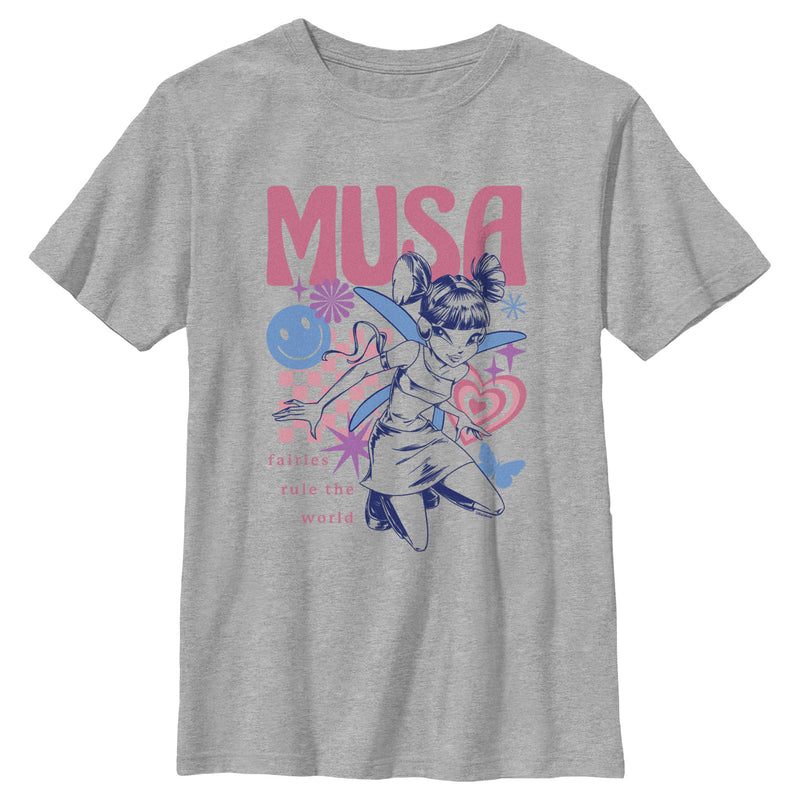 Boy's Winx Club Musa Fairies Rule the World T-Shirt