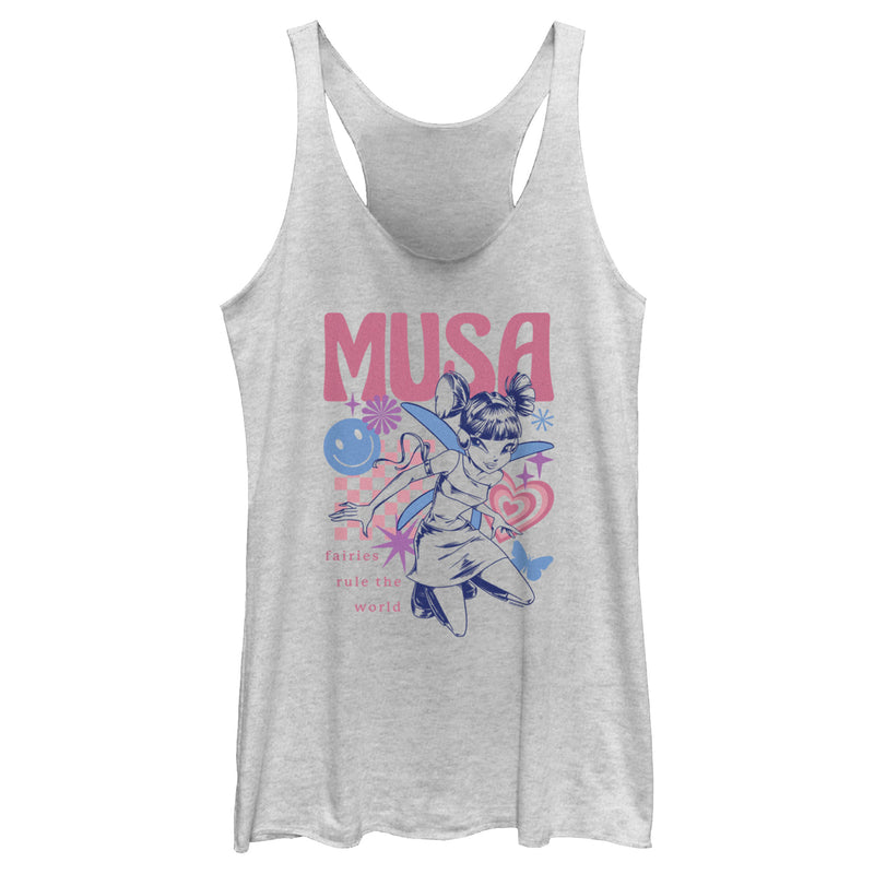 Women's Winx Club Musa Fairies Rule the World Racerback Tank Top