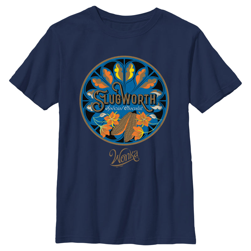 Boy's Wonka Slugworth Chocolate Logo T-Shirt