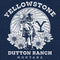 Men's Yellowstone Dutton Ranch Montana White Illustration T-Shirt