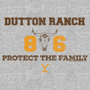 Men's Yellowstone Brown Dutton Ranch 86 Protect the Family T-Shirt