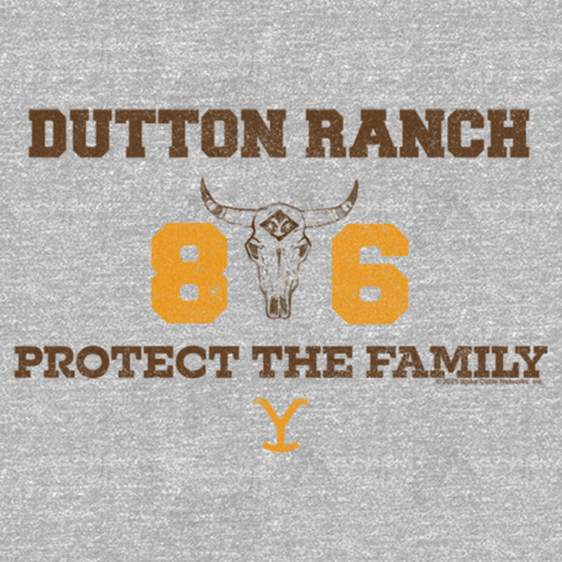 Men's Yellowstone Brown Dutton Ranch 86 Protect the Family T-Shirt