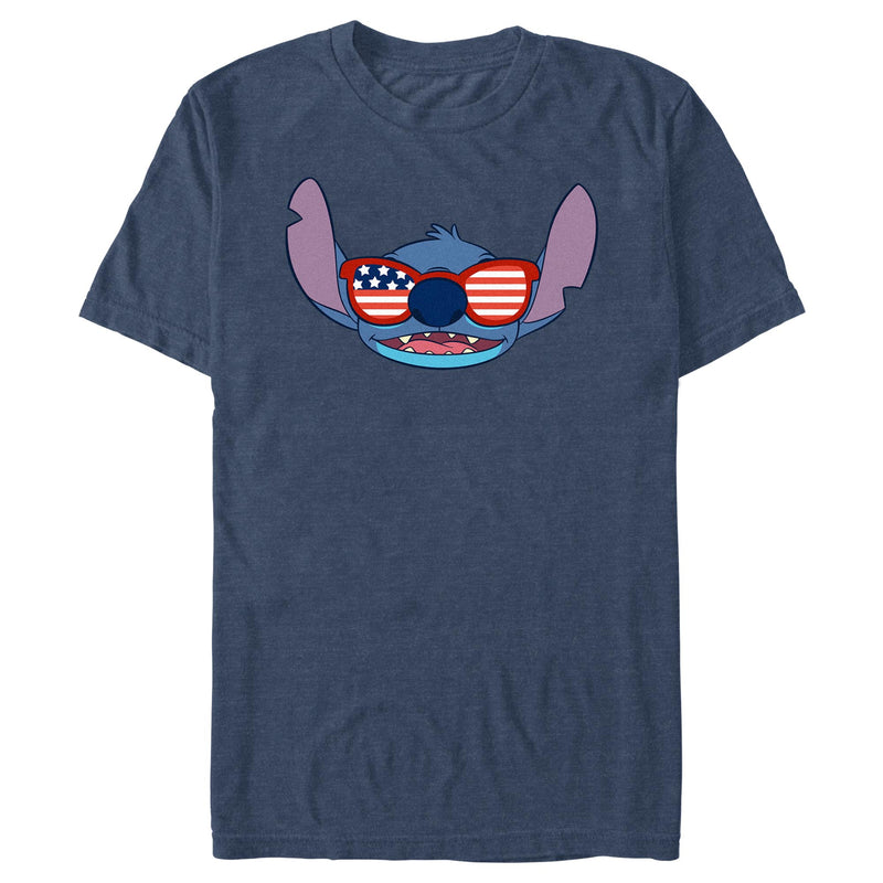 Men's Lilo & Stitch Patriotic Glasses T-Shirt