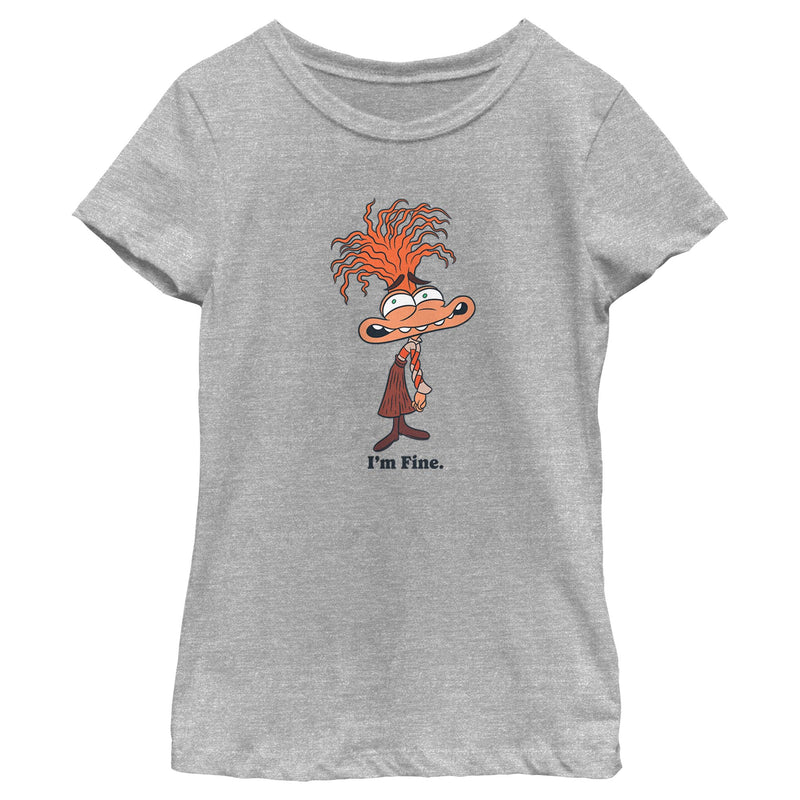 Girl's Inside Out 2 I'm Fine Anxiety T-Shirt