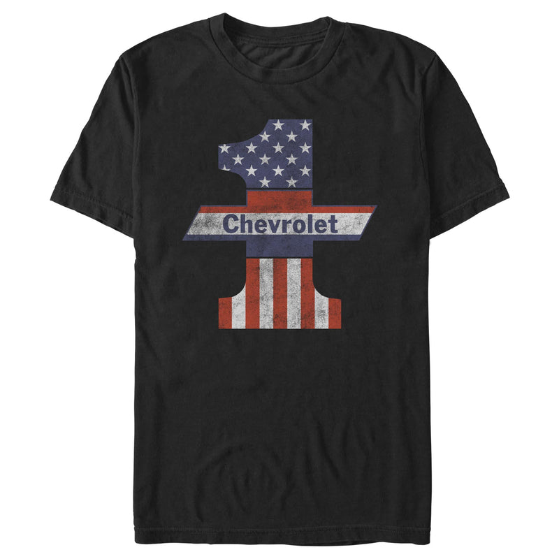 Men's General Motors Number One American Flag Distressed T-Shirt