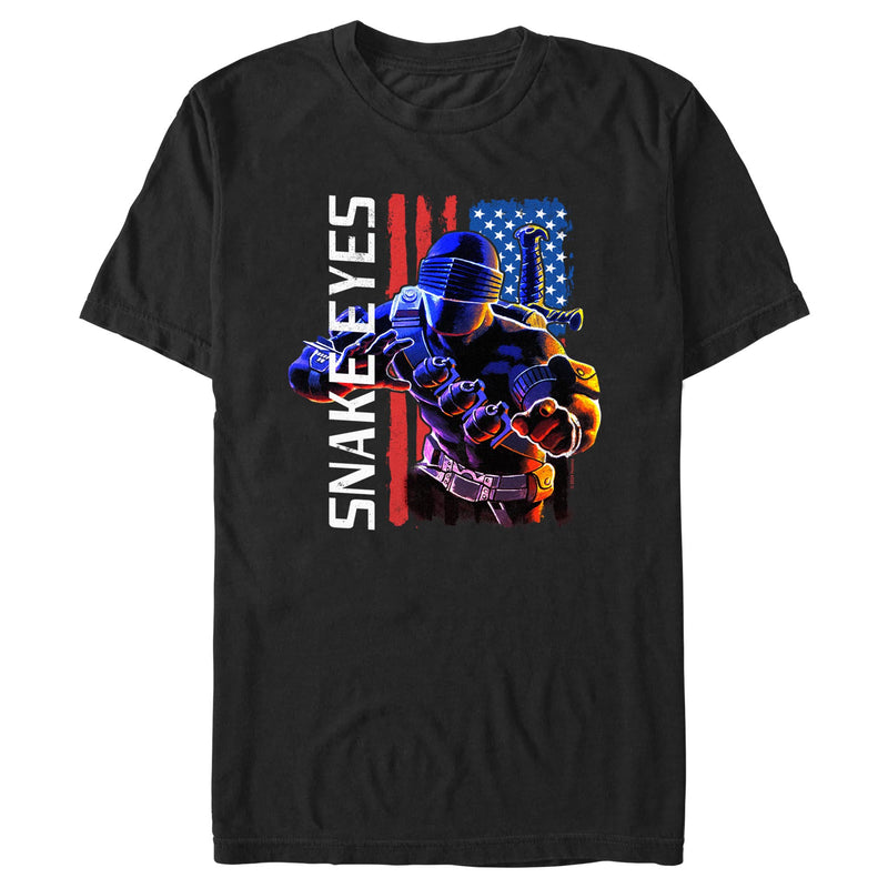 Men's GI Joe Snake Eyes American Flag T-Shirt