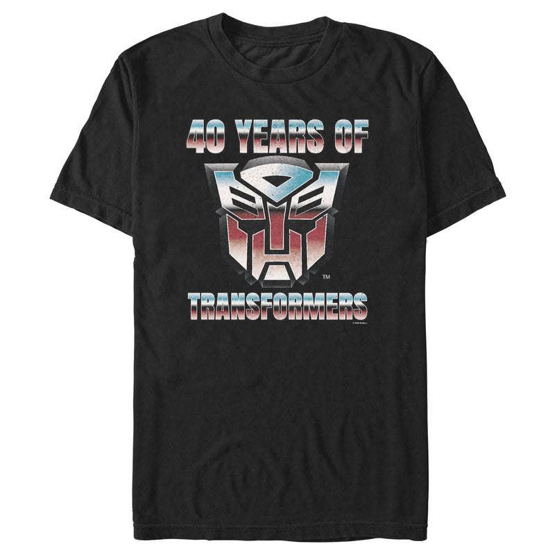 Men's Transformers 40 Years of Autobots Logo T-Shirt