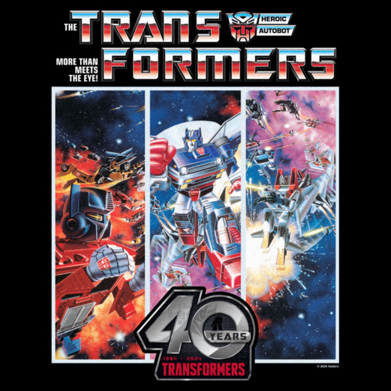 Junior's Transformers 40 Years Skids Panels T-Shirt