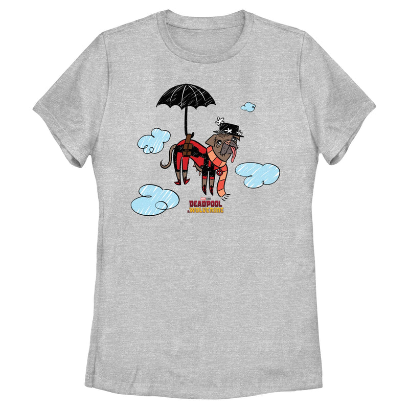 Women's Marvel: Deadpool & Wolverine Flying Dogpool T-Shirt