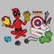 Men's Marvel: Deadpool & Wolverine Avengers Items T-Shirt