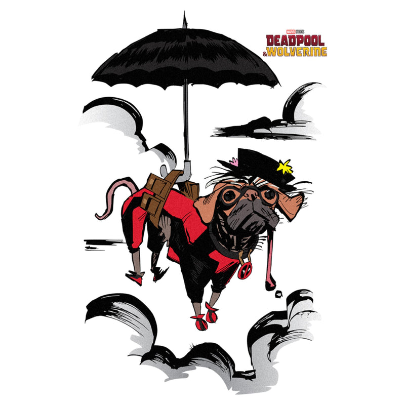 Men's Marvel: Deadpool & Wolverine Dogpool in the Clouds T-Shirt