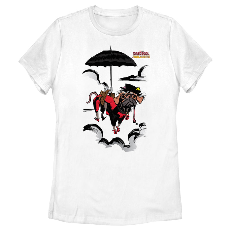 Women's Marvel: Deadpool & Wolverine Dogpool in the Clouds T-Shirt