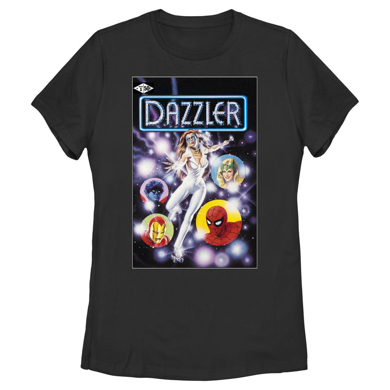 Women's Marvel Dazzler Superhero Friends Comic Book Cover T-Shirt