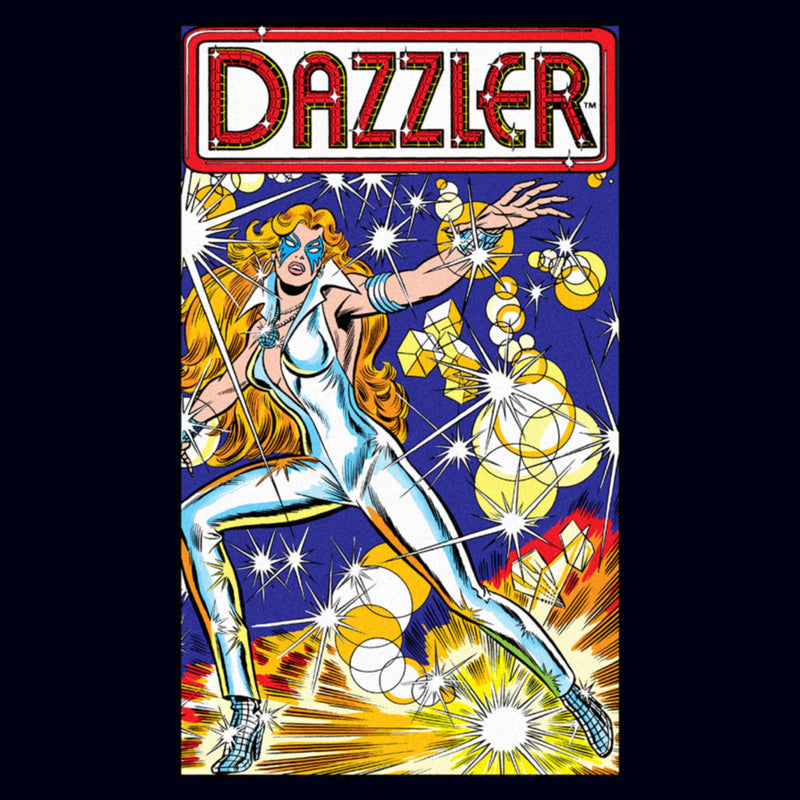 Women's Marvel Dazzler Light Beams Comic Book Cover T-Shirt