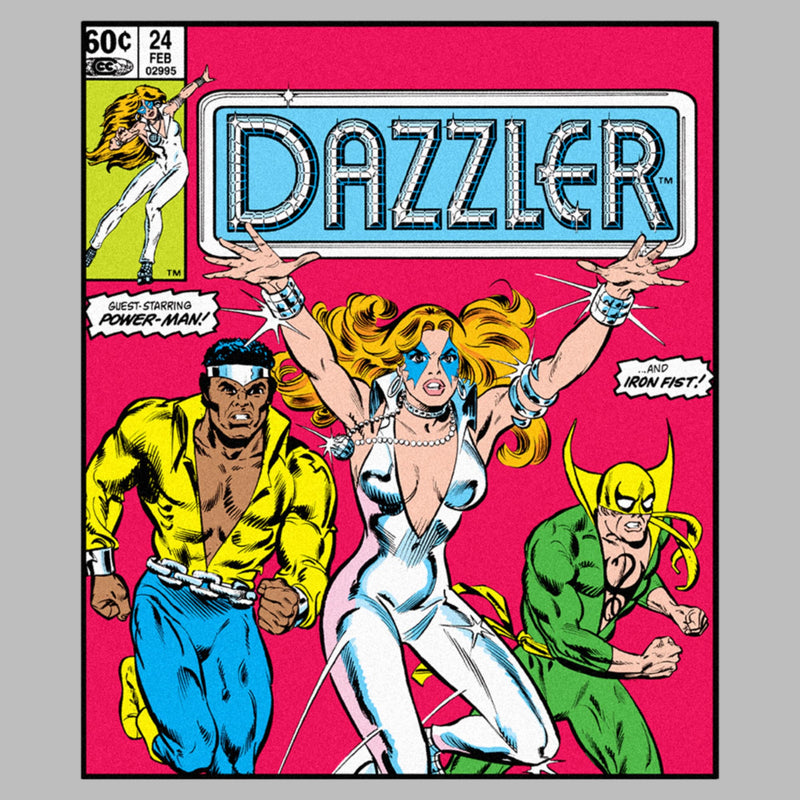 Men's Marvel Dazzler Power-Man and Iron Fist Comic Book Cover T-Shirt