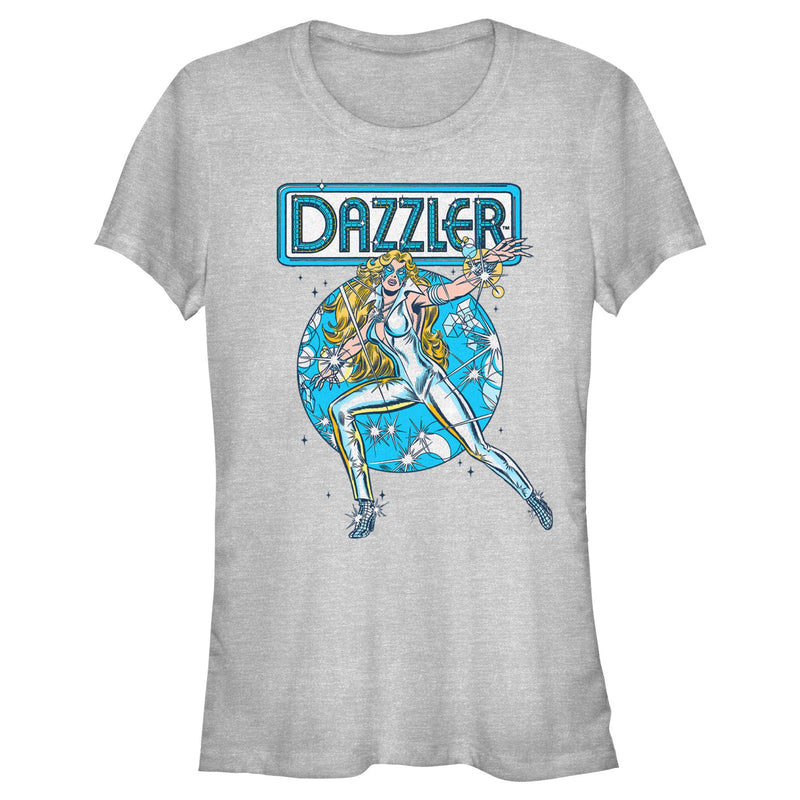 Junior's Marvel Dazzler Retro Blue Light Beams T-Shirt