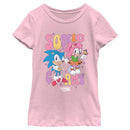 Girl's Sonic the Hedgehog Cute Couple T-Shirt