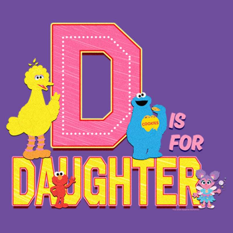 Junior's Sesame Street D Is for Daughter T-Shirt