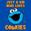 Boy's Sesame Street Just a Kid Who Loves Cookies T-Shirt