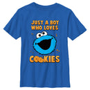 Boy's Sesame Street Just a Boy Who Loves Cookies T-Shirt