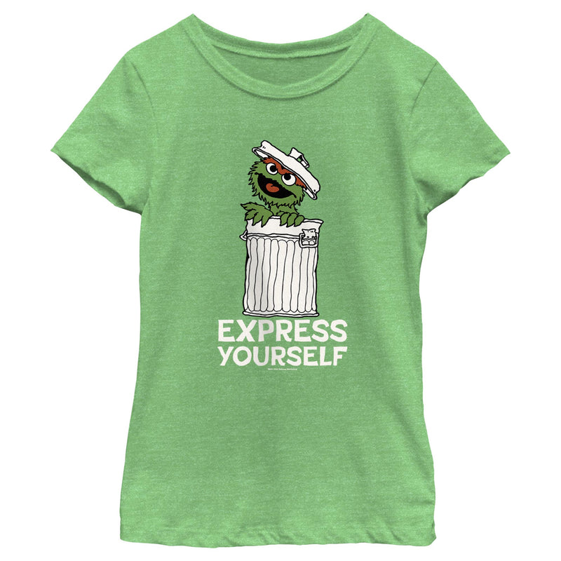 Girl's Sesame Street Oscar the Grouch Express Yourself T-Shirt