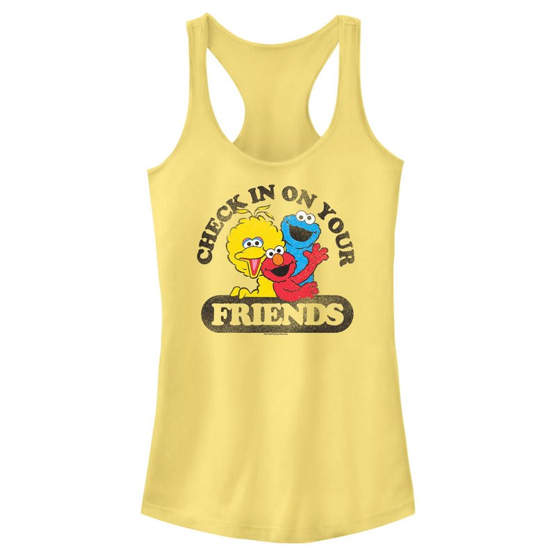 Junior's Sesame Street Checking In on Friends Racerback Tank Top