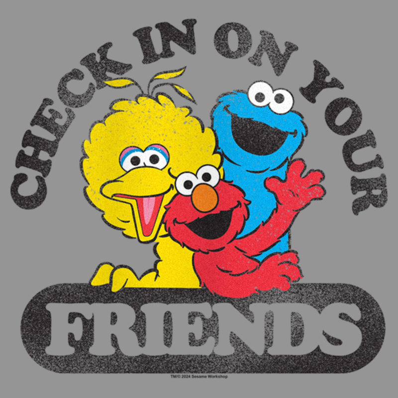 Junior's Sesame Street Checking In on Friends Cowl Neck Sweatshirt