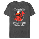 Men's Sesame Street Elmo Check In With Your Friends T-Shirt