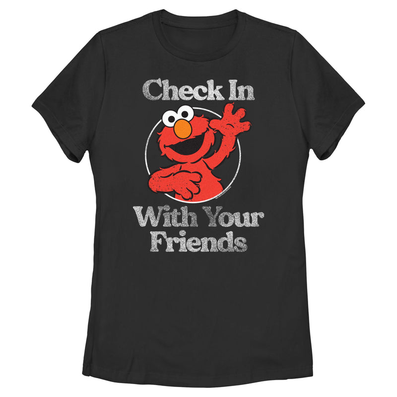 Women's Sesame Street Elmo Check In With Your Friends T-Shirt