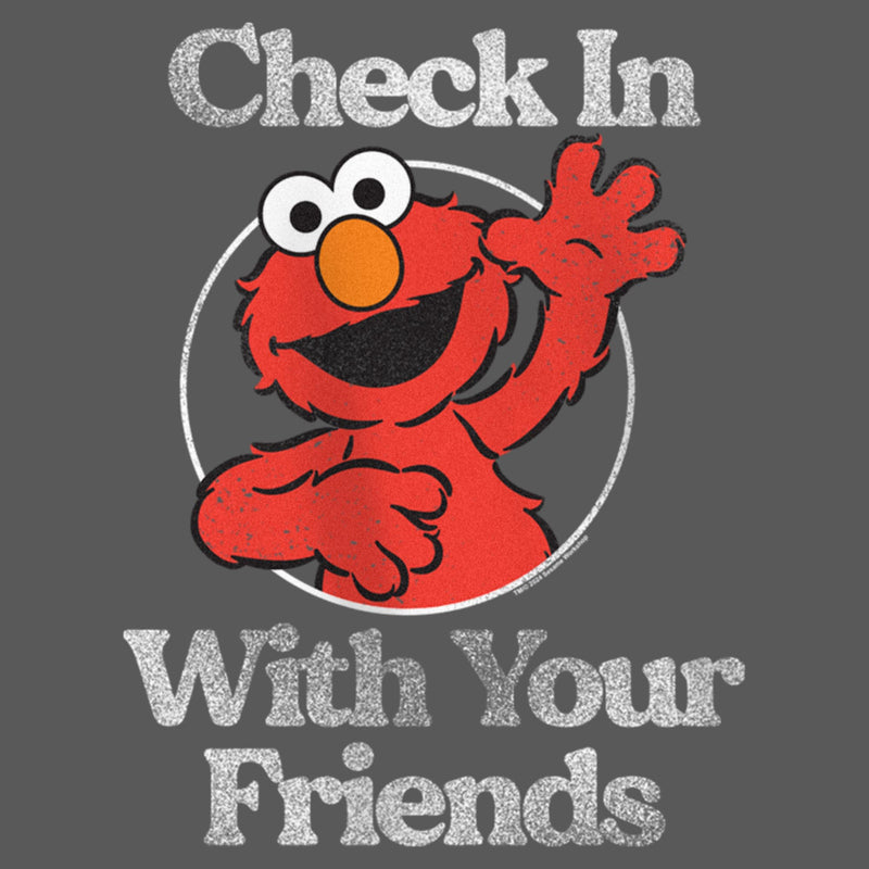 Girl's Sesame Street Elmo Check In With Your Friends T-Shirt