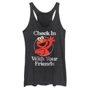 Women's Sesame Street Elmo Check In With Your Friends Racerback Tank Top