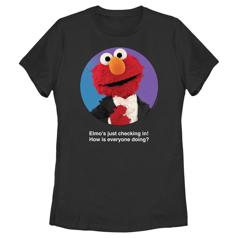 Women's Sesame Street Elmo Tuxedo Checking In T-Shirt