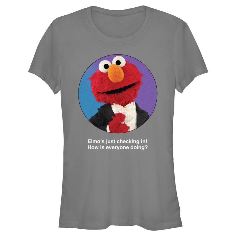 Junior's Sesame Street Elmo Tuxedo Checking In T-Shirt