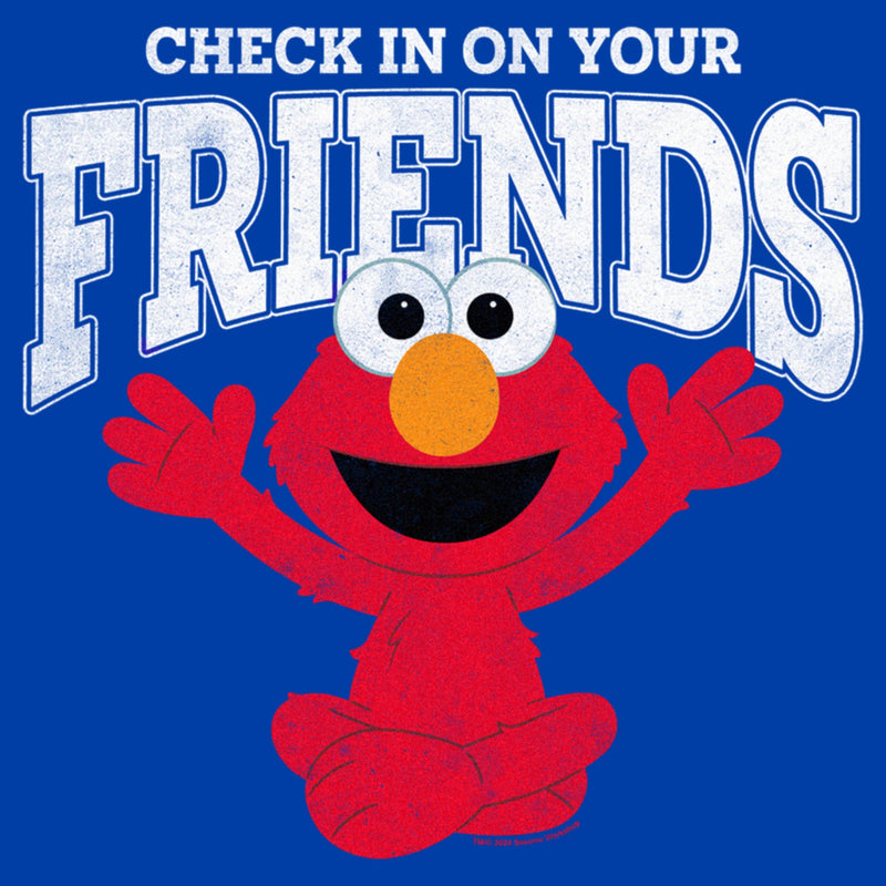 Men's Sesame Street Check In On Your Friends Cute Elmo T-Shirt