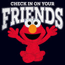 Women's Sesame Street Check In On Your Friends Cute Elmo T-Shirt