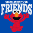 Boy's Sesame Street Check In On Your Friends Cute Elmo T-Shirt