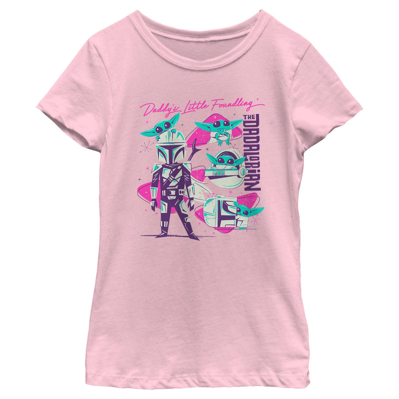 Girl's Star Wars: The Mandalorian Daddy’s Little Foundling T-Shirt