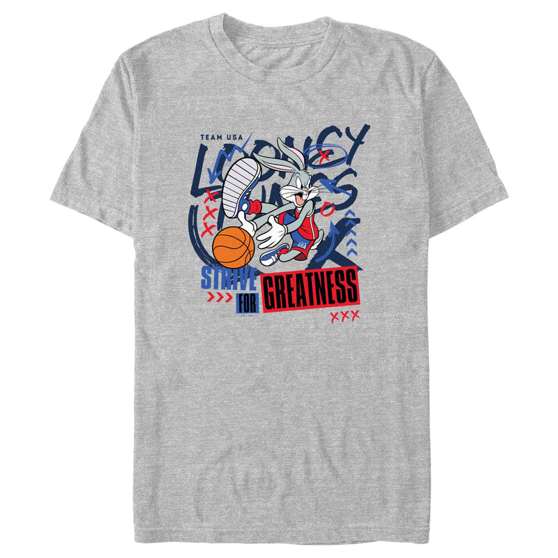 Men's Looney Tunes Bugs Bunny Strive for Greatness T-Shirt