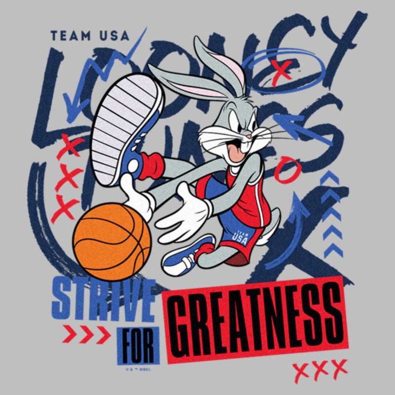 Junior's Looney Tunes Bugs Bunny Strive for Greatness T-Shirt