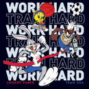 Junior's Looney Tunes Work Hard Crew T-Shirt