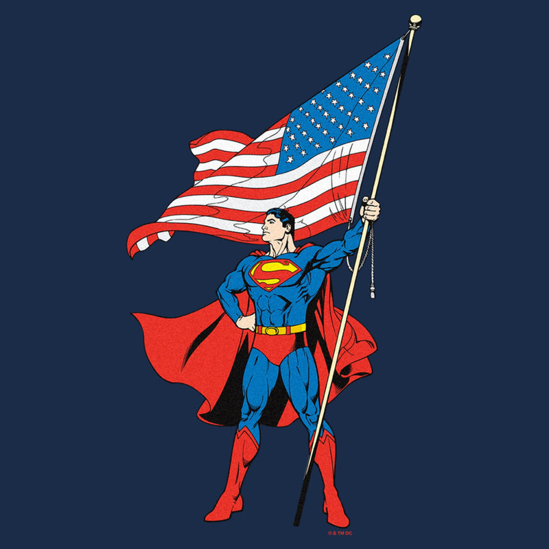 Men's Superman Proud American Flag T-Shirt