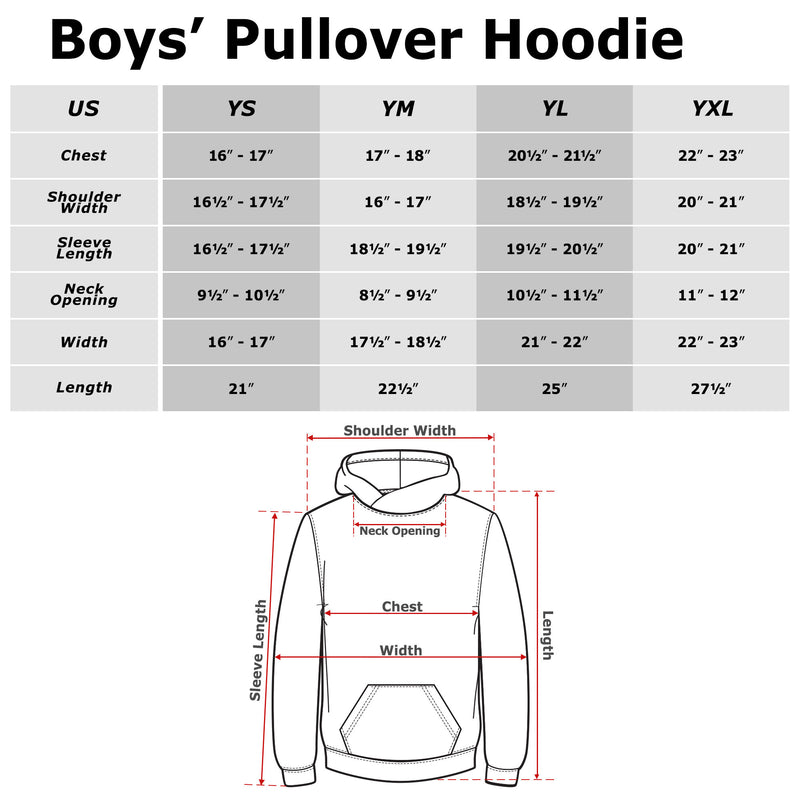 Boy's Mickey & Friends Mickey Mouse Pocket Silhouette Pull Over Hoodie