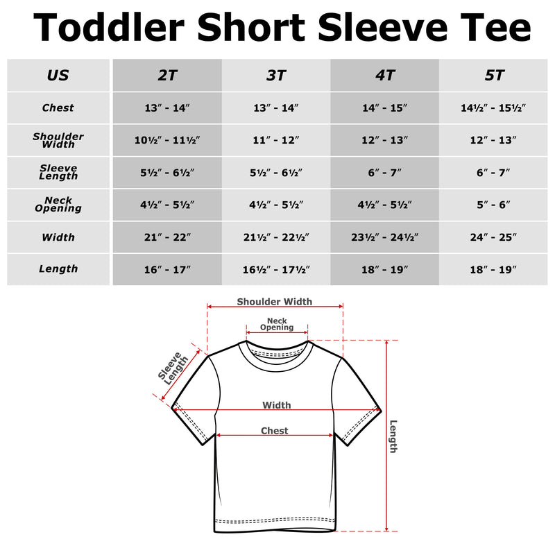 Toddler's Care Bears Colorful Logo Line Up T-Shirt