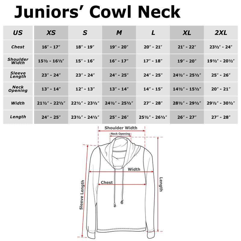 Junior's Star Wars: The Rise of Skywalker X-Wing Schematic Frame Cowl Neck Sweatshirt