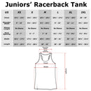 Junior's Beauty and the Beast Lace Print Racerback Tank Top