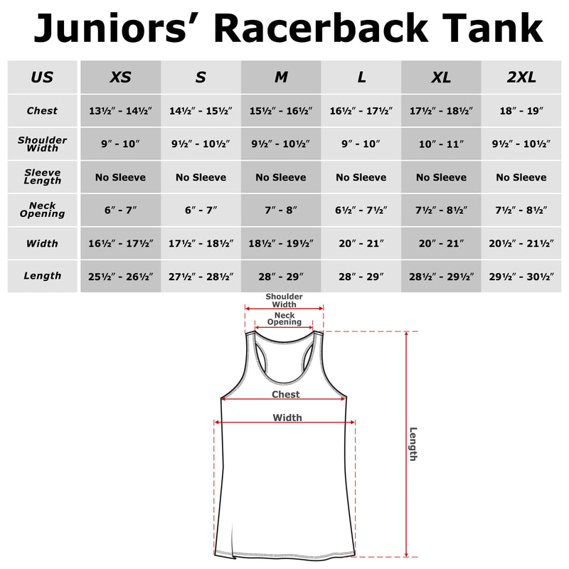 Junior's Star Wars The Force Awakens Leia and Rey Rule the Galaxy Racerback Tank Top