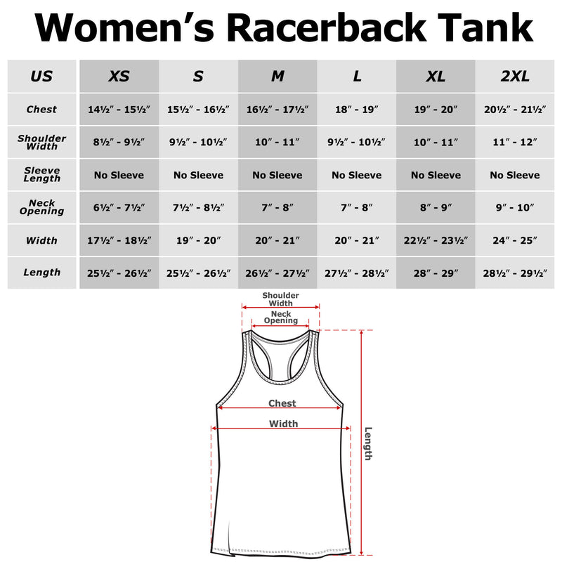 Women's Stranger Things Scoops Troop Character Pose Racerback Tank Top