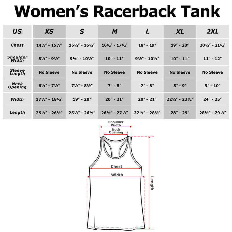 Women's Jurassic World Isla Nublar Detail Map Racerback Tank Top