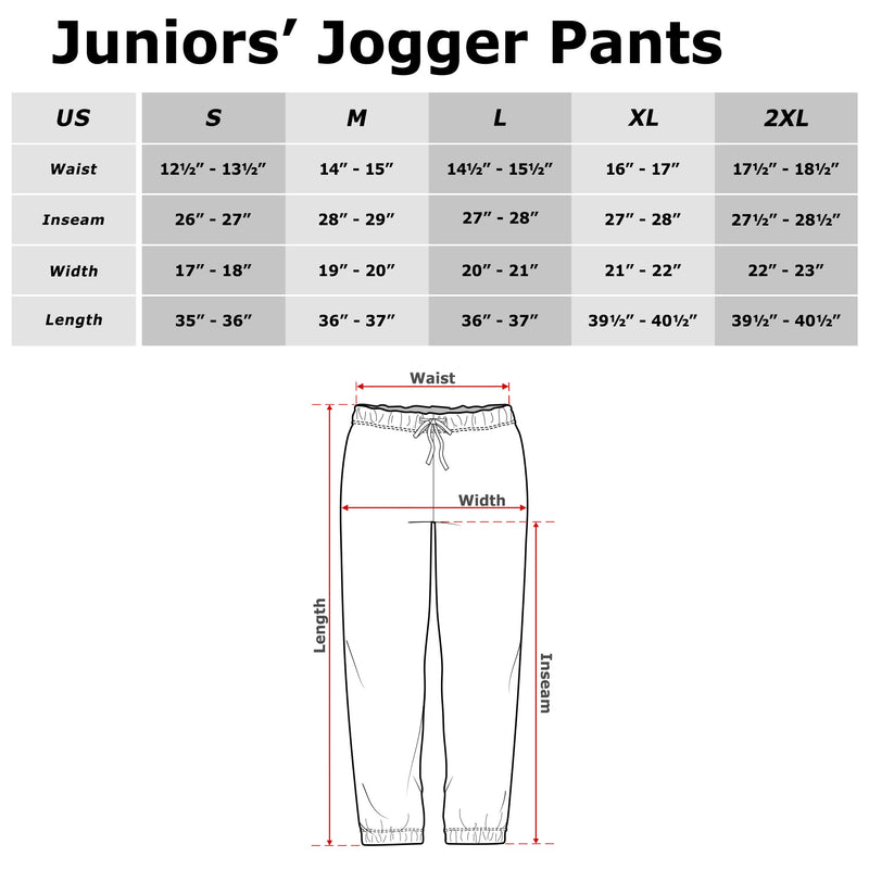 Junior's Power Rangers Retro Rangers Logo Jogger Pants